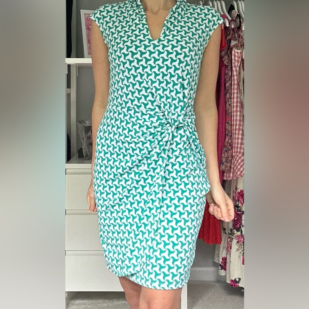 Laundry Geometric Print Side Twist Dress